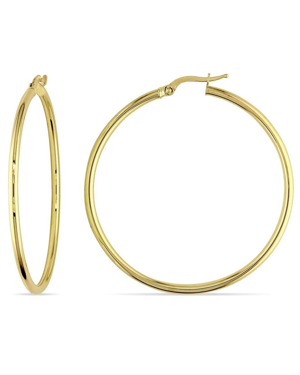 Amour Metallic 45Mm Polished Hoop Earrings for men