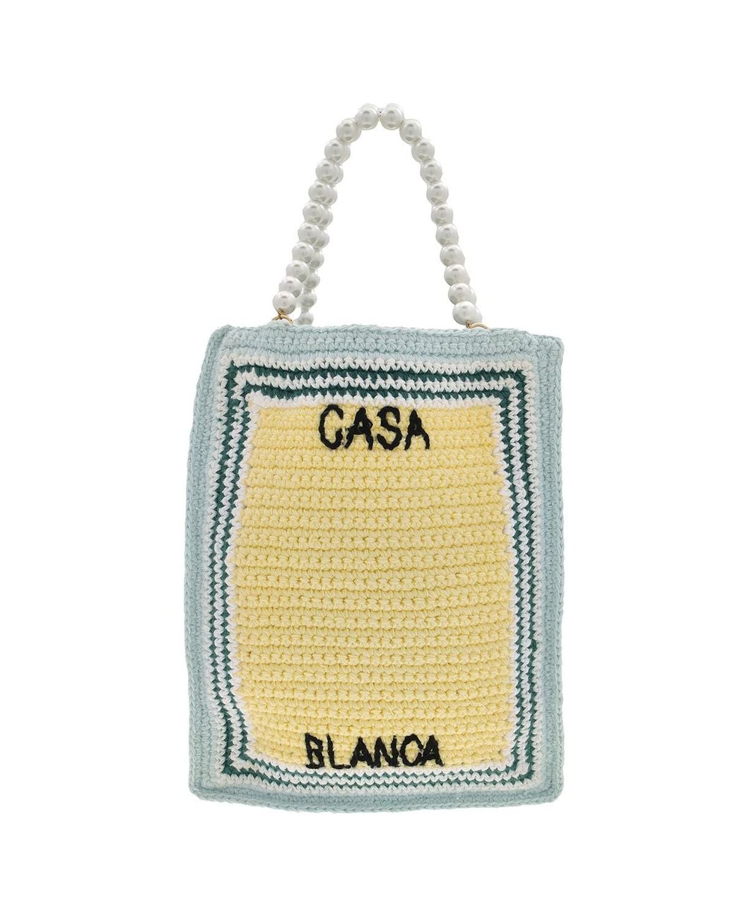 Casablanca Metallic Crochet Tote Bag With Embroidered Logo for men