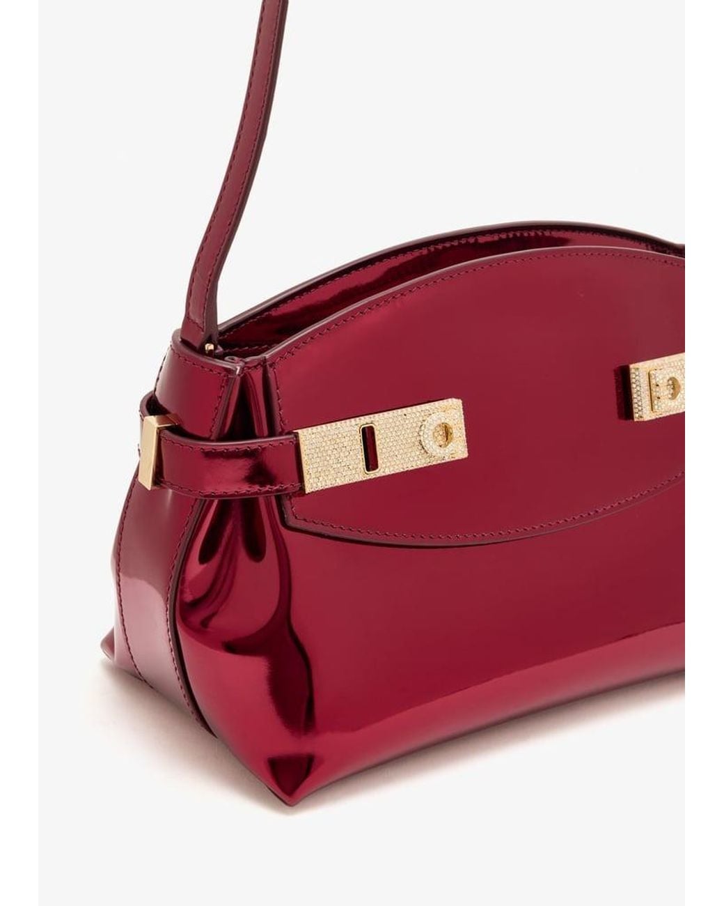 Ferragamo Red Hug Compact Leather Crossbody Bag for men