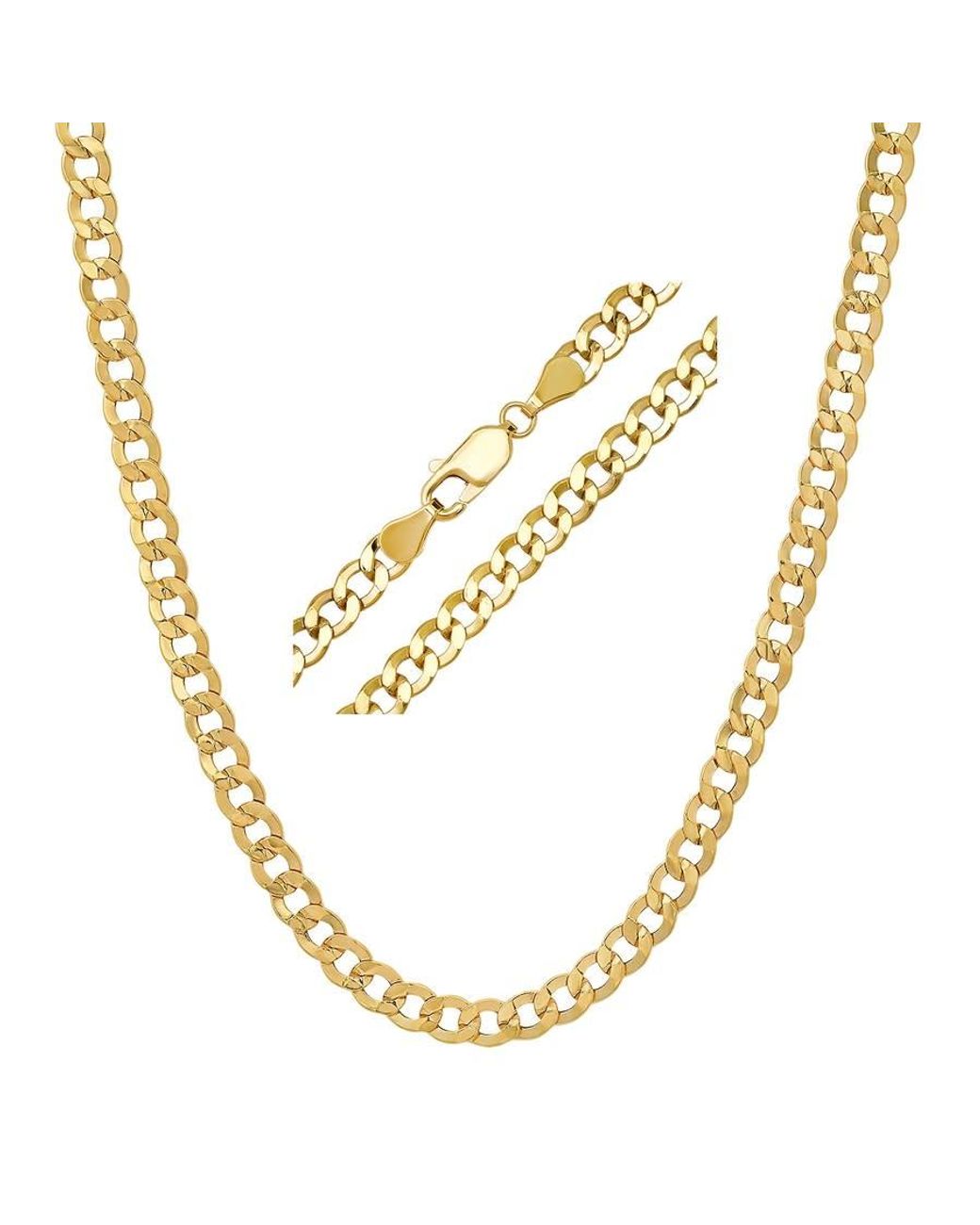 Kylie Harper Metallic Thick 14K 4.5Mm Miami Cuban Curb Chain for men