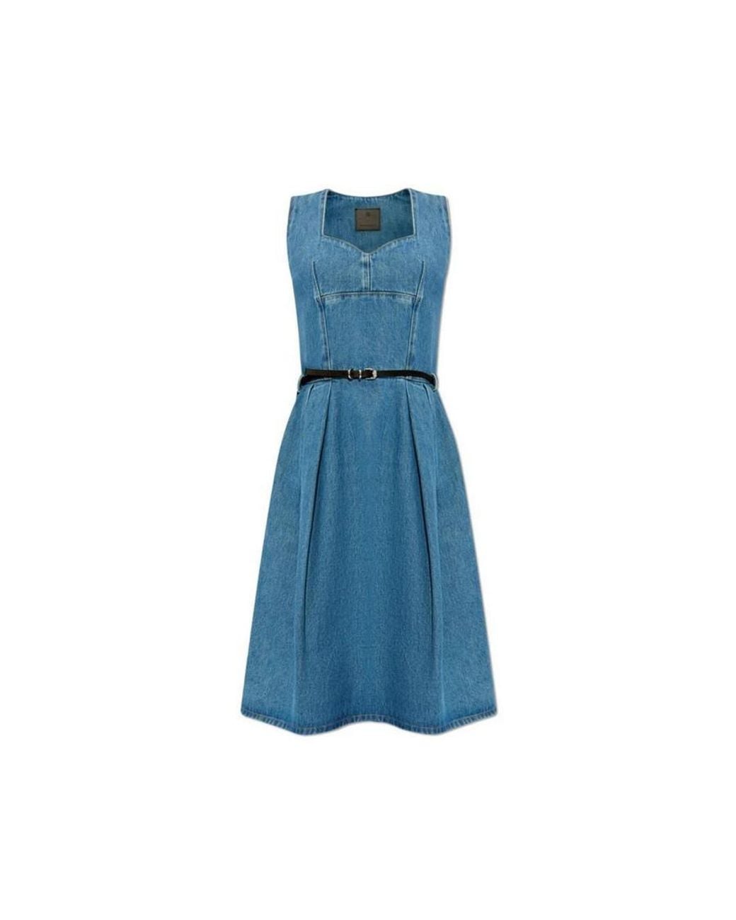 Givenchy Blue Sweetheart Denim Dress_Deep Clothing