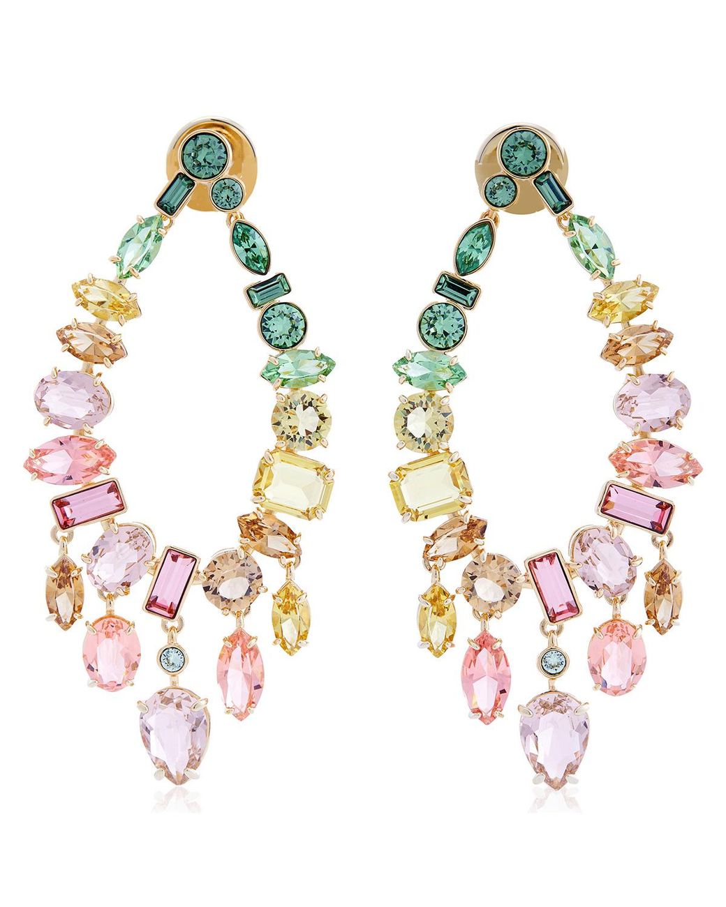 Swarovski Metallic Gema Ombre Crystal Earrings for men