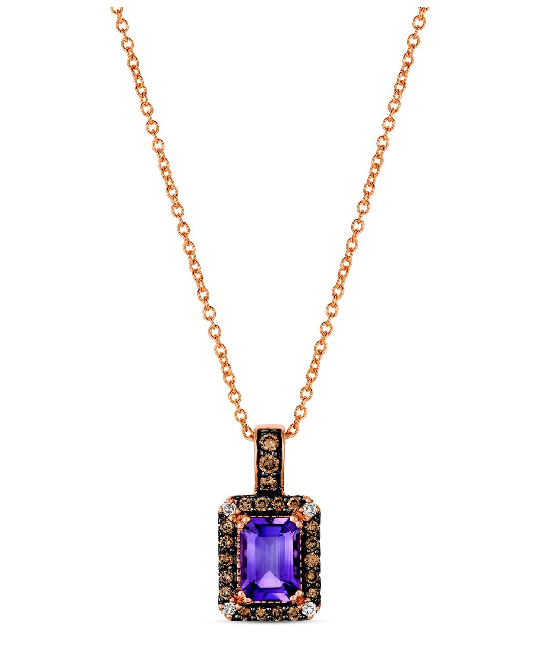 Le Vian Metallic Pendant Grape Amethyst, Chocolate Diamonds Nude Diamonds Set for men