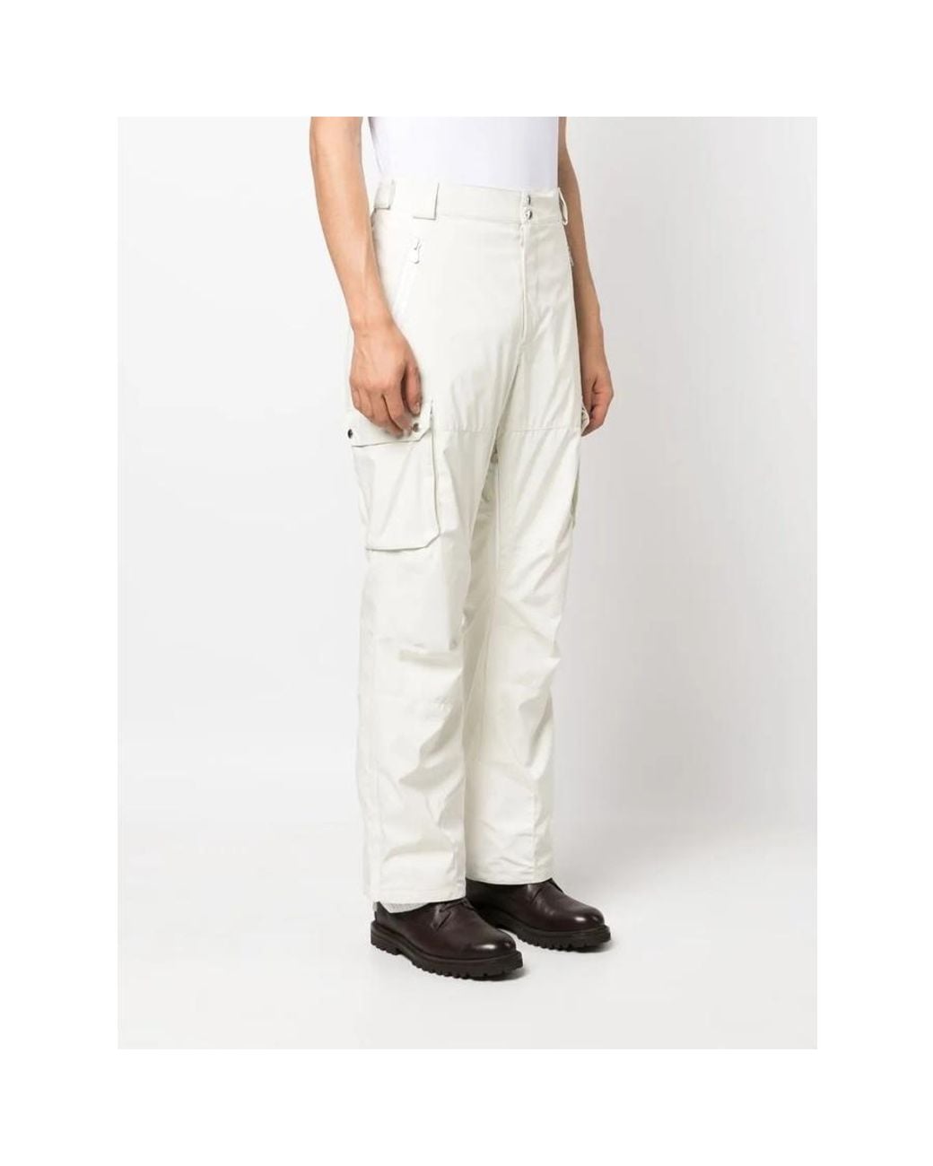 Brunello Cucinelli White Cargo Trousers With Pockets, Size Small for men