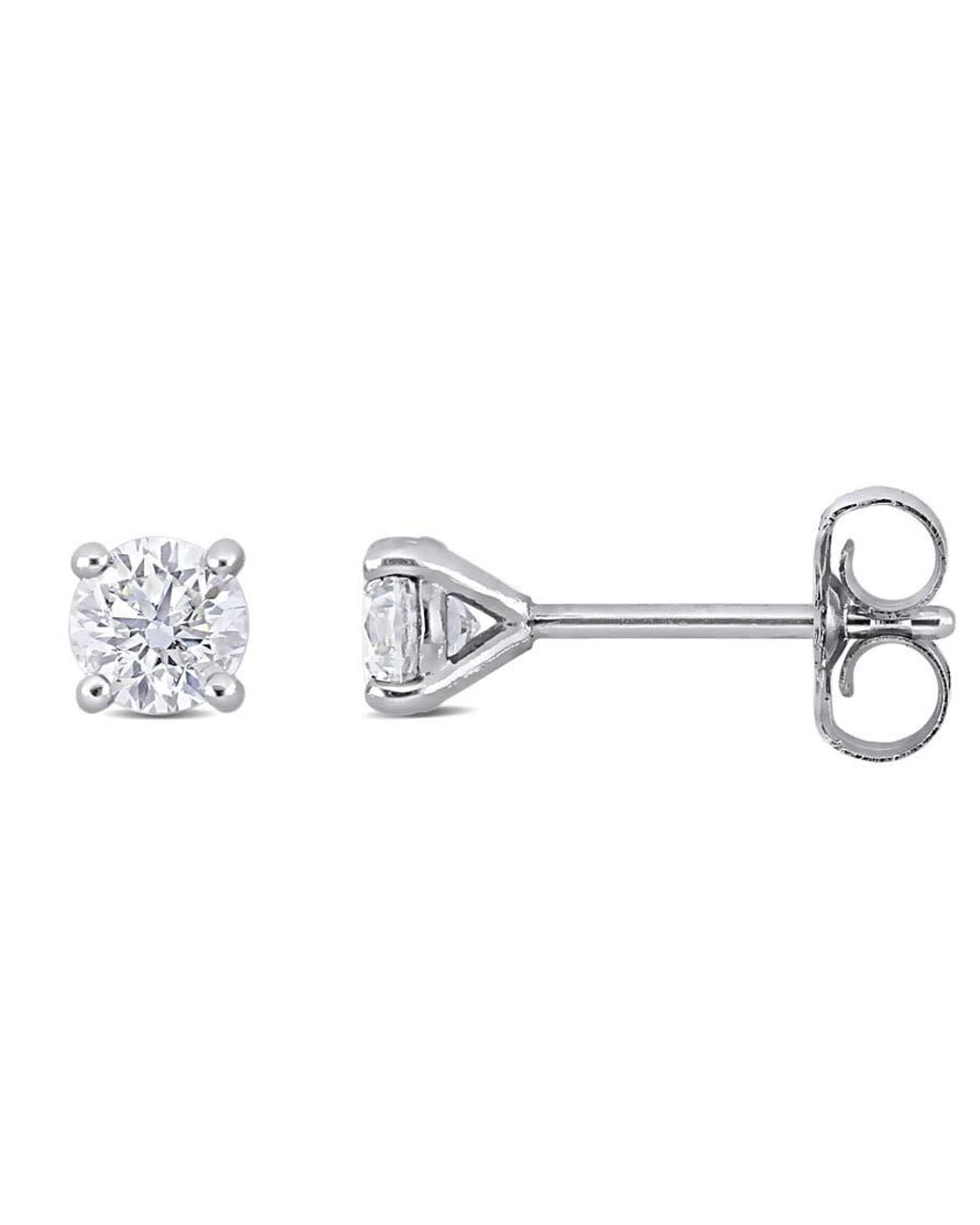 Created Forever Metallic 1/2Ct Tdw Lab-Created Diamond Solitaire Stud Earrings for men