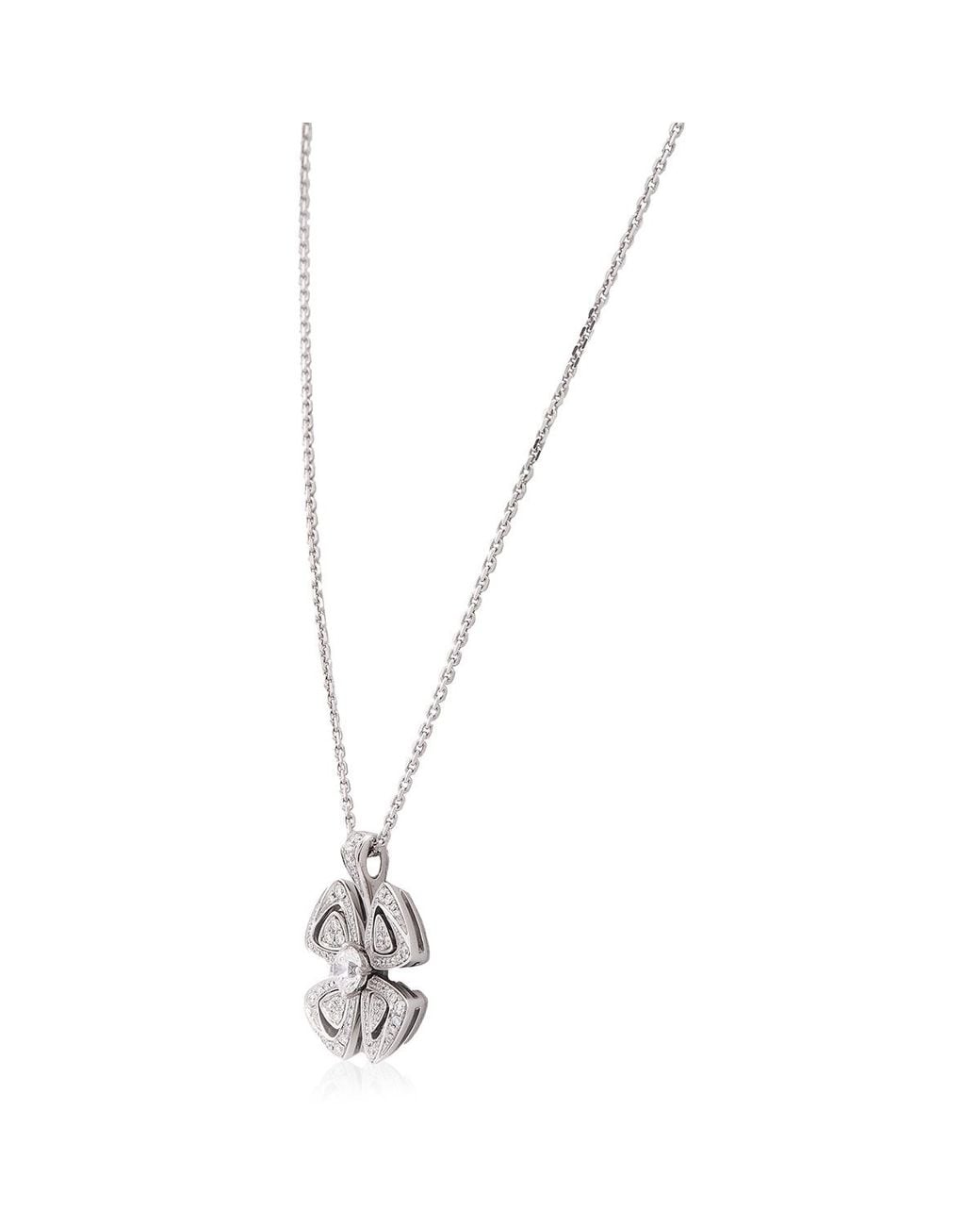 BVLGARI Metallic Fiorever 18 Kt Diamond Necklace