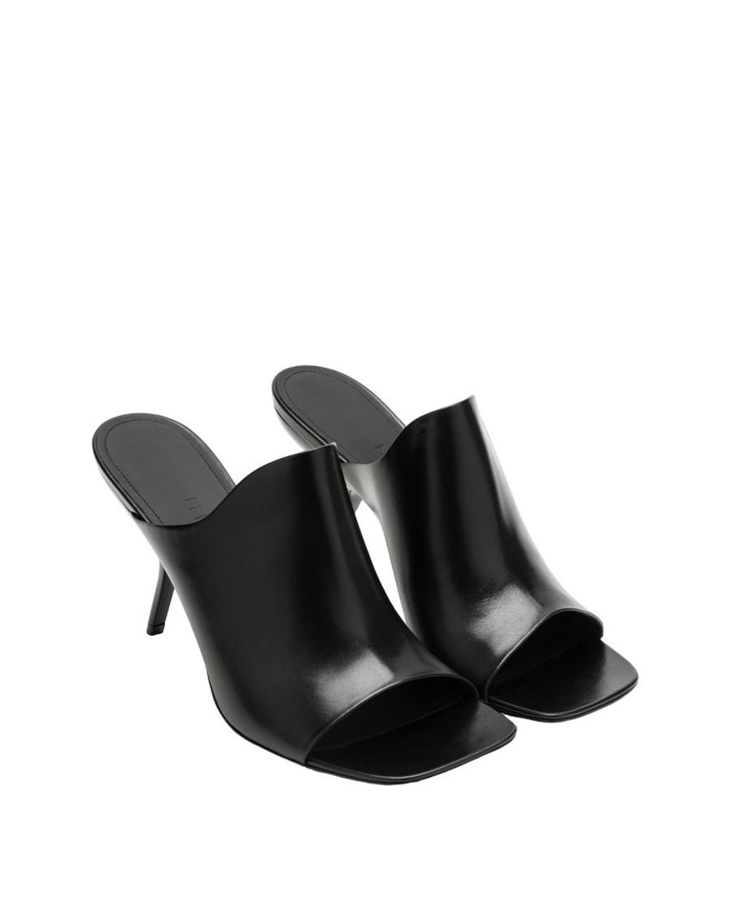 Ferragamo Black Nappa Open-Toe Slide Sandals
