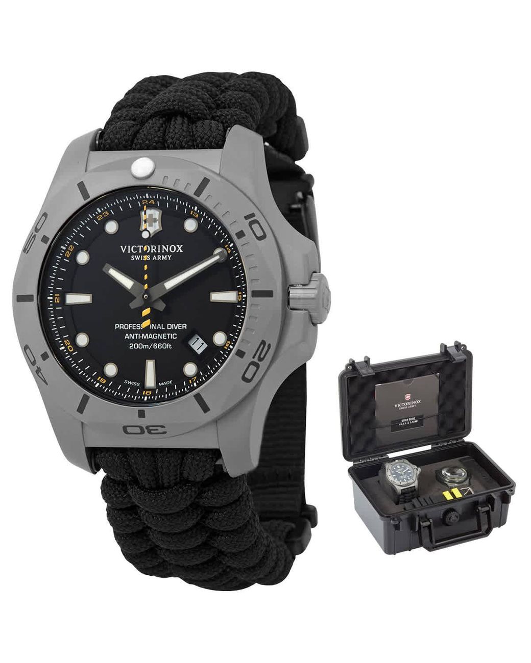 Victorinox I.n.o.x. Professional Diver Quartz Black Dial Watch for Men |  Lyst