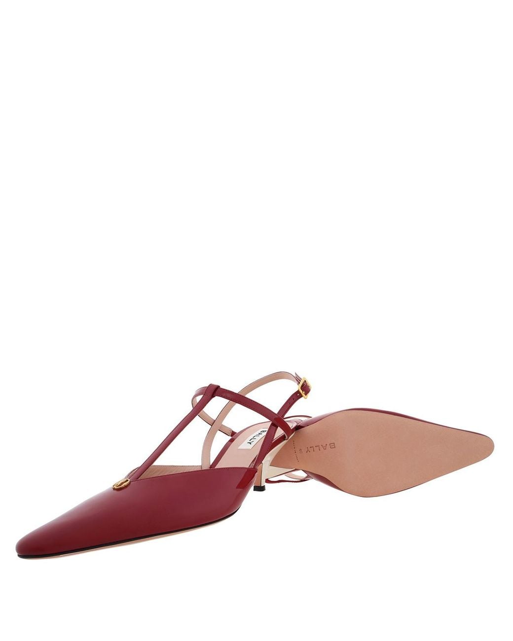 Bally Red Katy Slingback Leather Pumps, Brand Size 40 Us