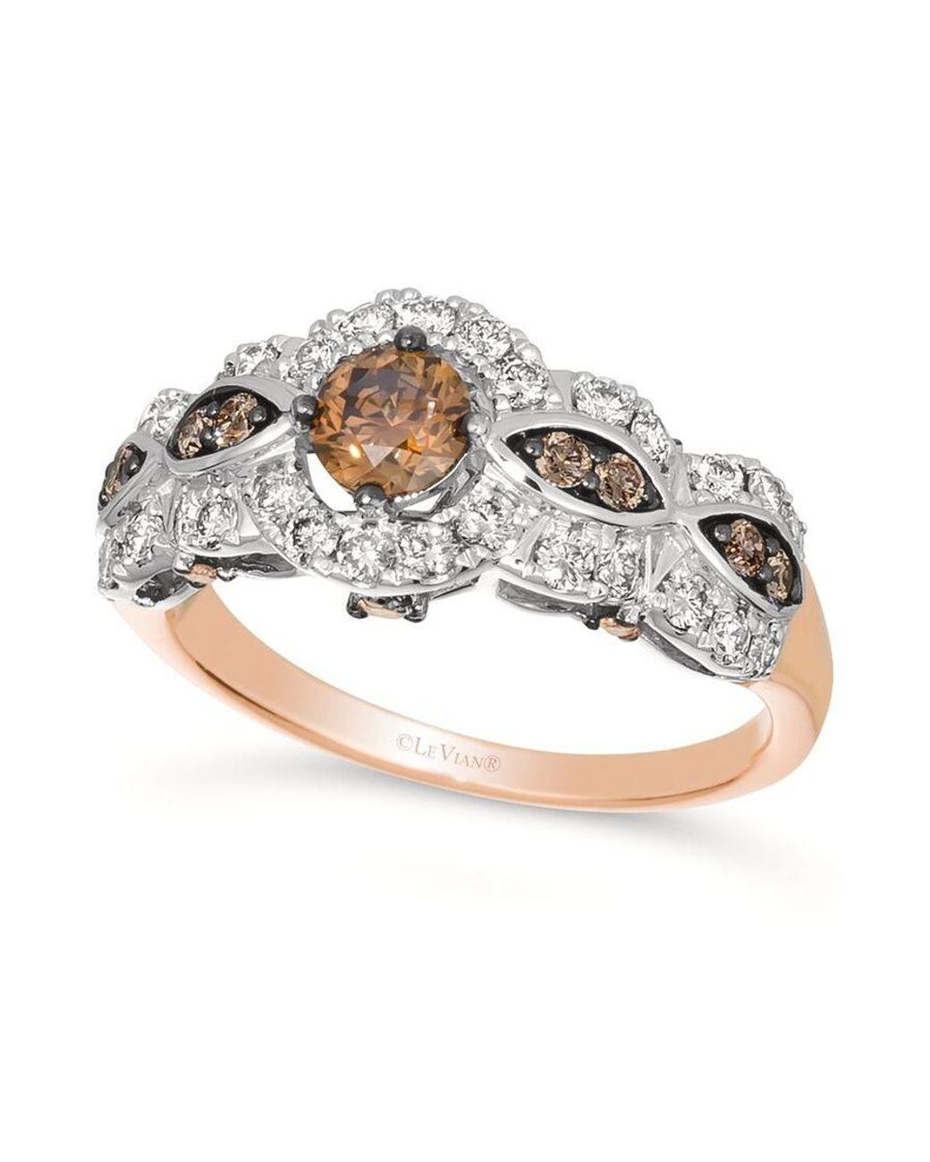 Le Vian Metallic Ladies Chocolate Solitaires Cocktail Rings Set for men