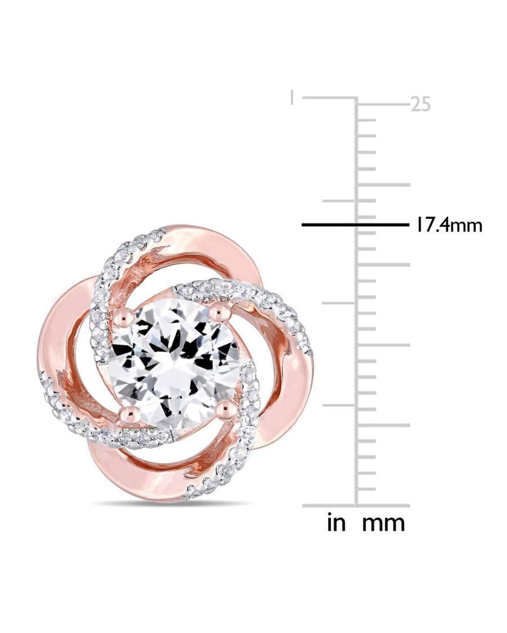 Amour Pink 5 1/7 Ct Tgw Topaz Spiral Earrings for men