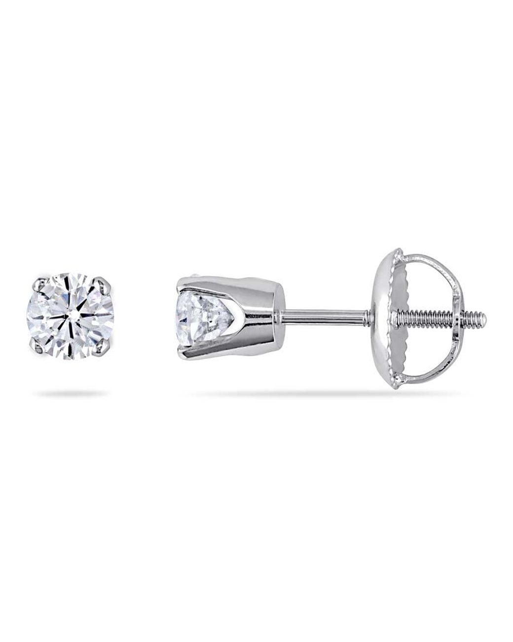 Amour Metallic 1/2 Ct Tw Diamond Stud Earrings With Screwback for men