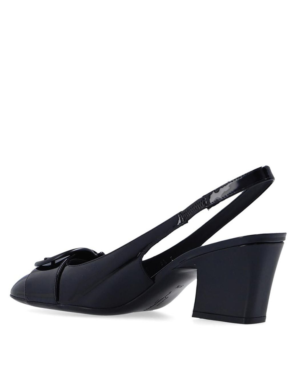 Ferragamo Blue Ferragamo Ladies Briget 55 Gancini Slingback Pumps