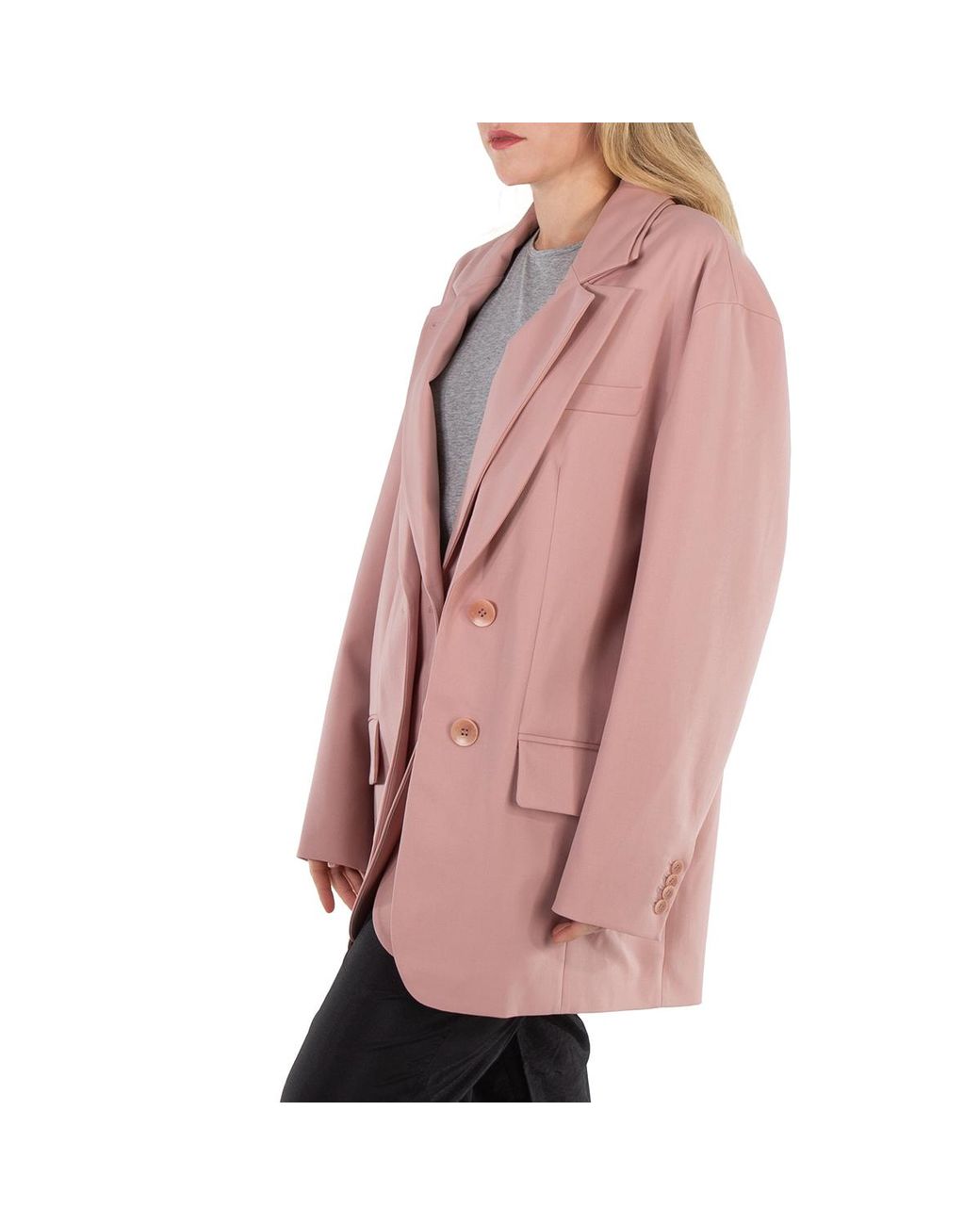 Tibi Pink Ladies Toffee Cassius Suiting Double Layer Liam Blazer for men