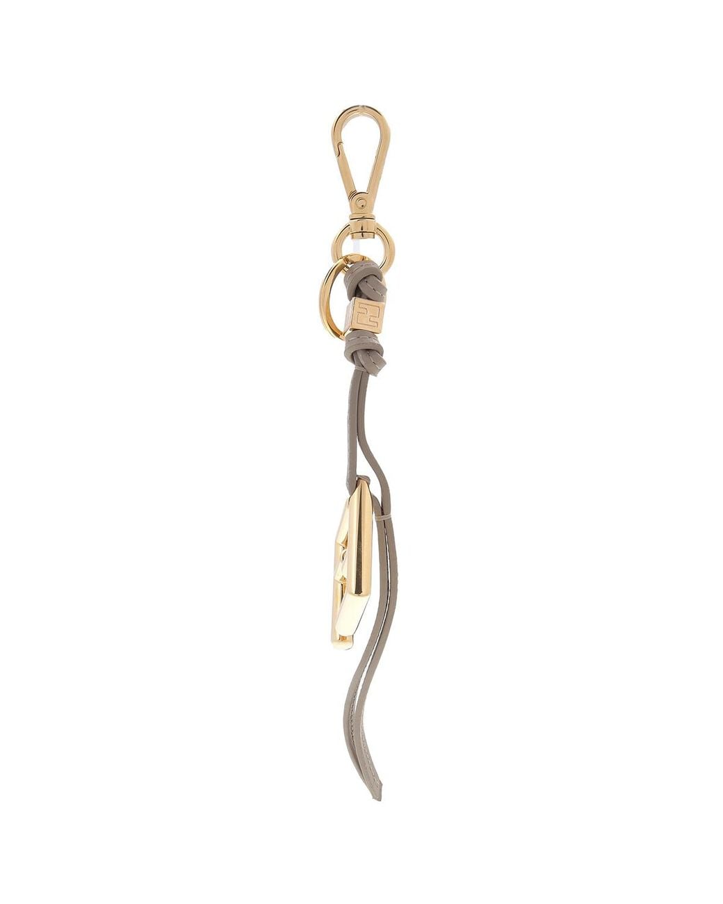 Fendi Metallic Diagonal Ff Key Charm for men