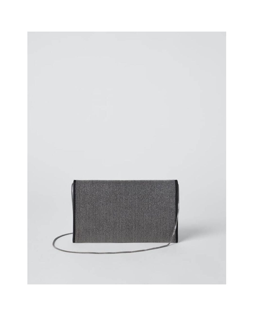 Brunello Cucinelli Gray Ruthenium Ottone Eco Finish Shoulder Bag for men