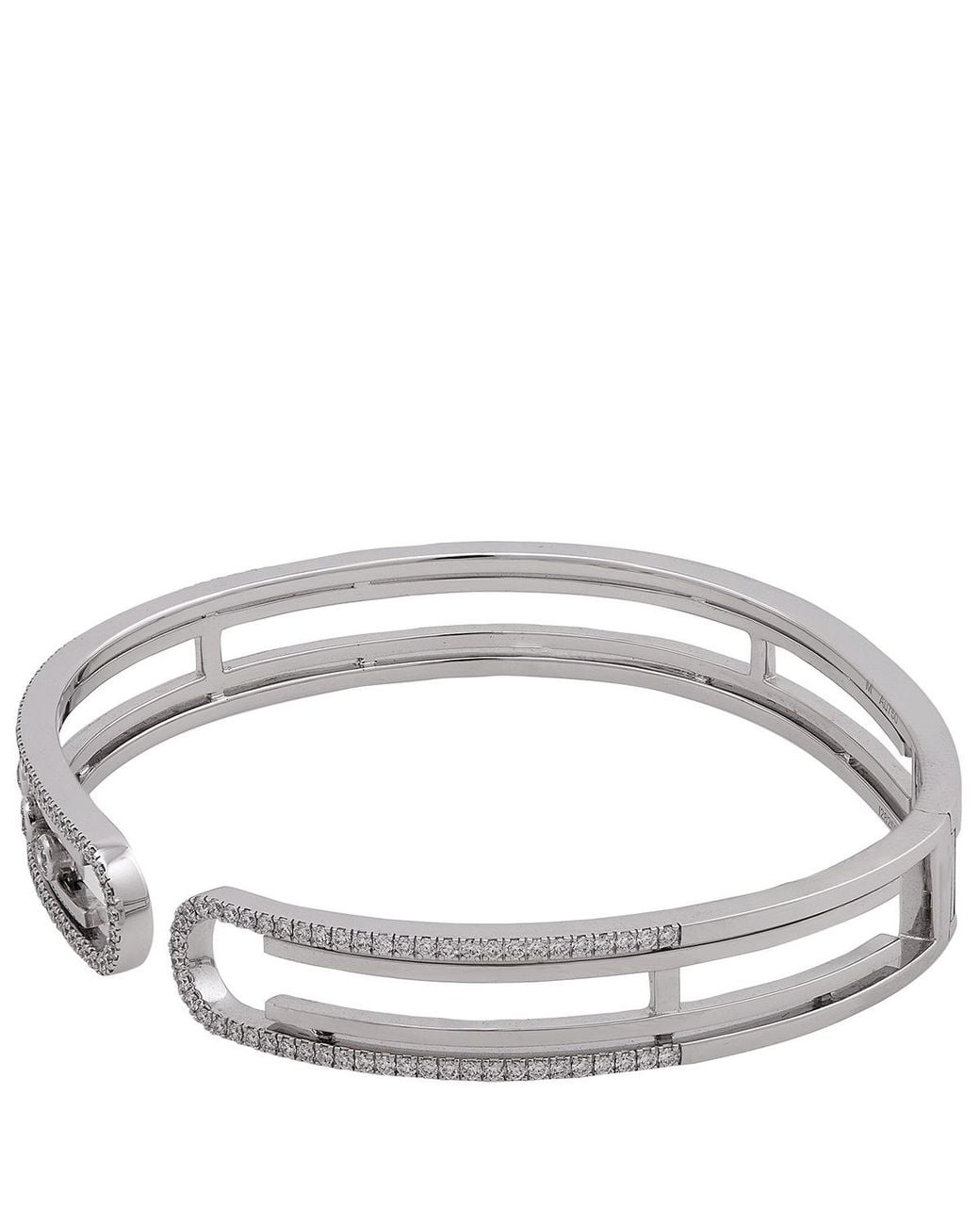 Messika White Move 10Th 18K Diamond Bangle for men