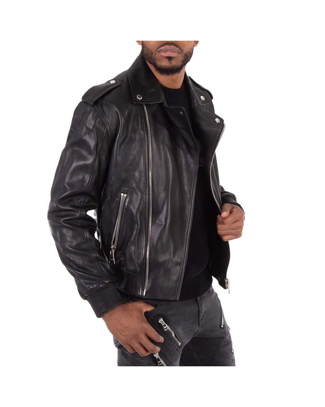 Balmain Black Coats for men