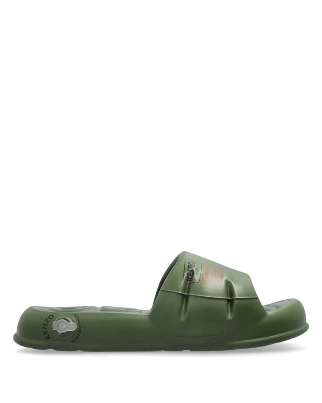 KENZO Green Logo Embossed Splash Mules, Brand Size 42 Us for men