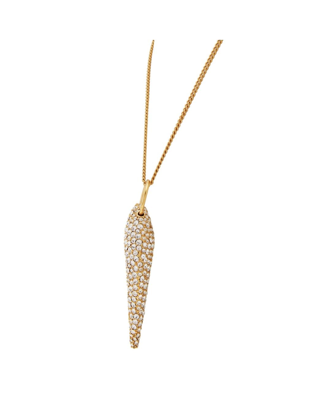 Roberto Cavalli Metallic Tone Crystal Necklace for men