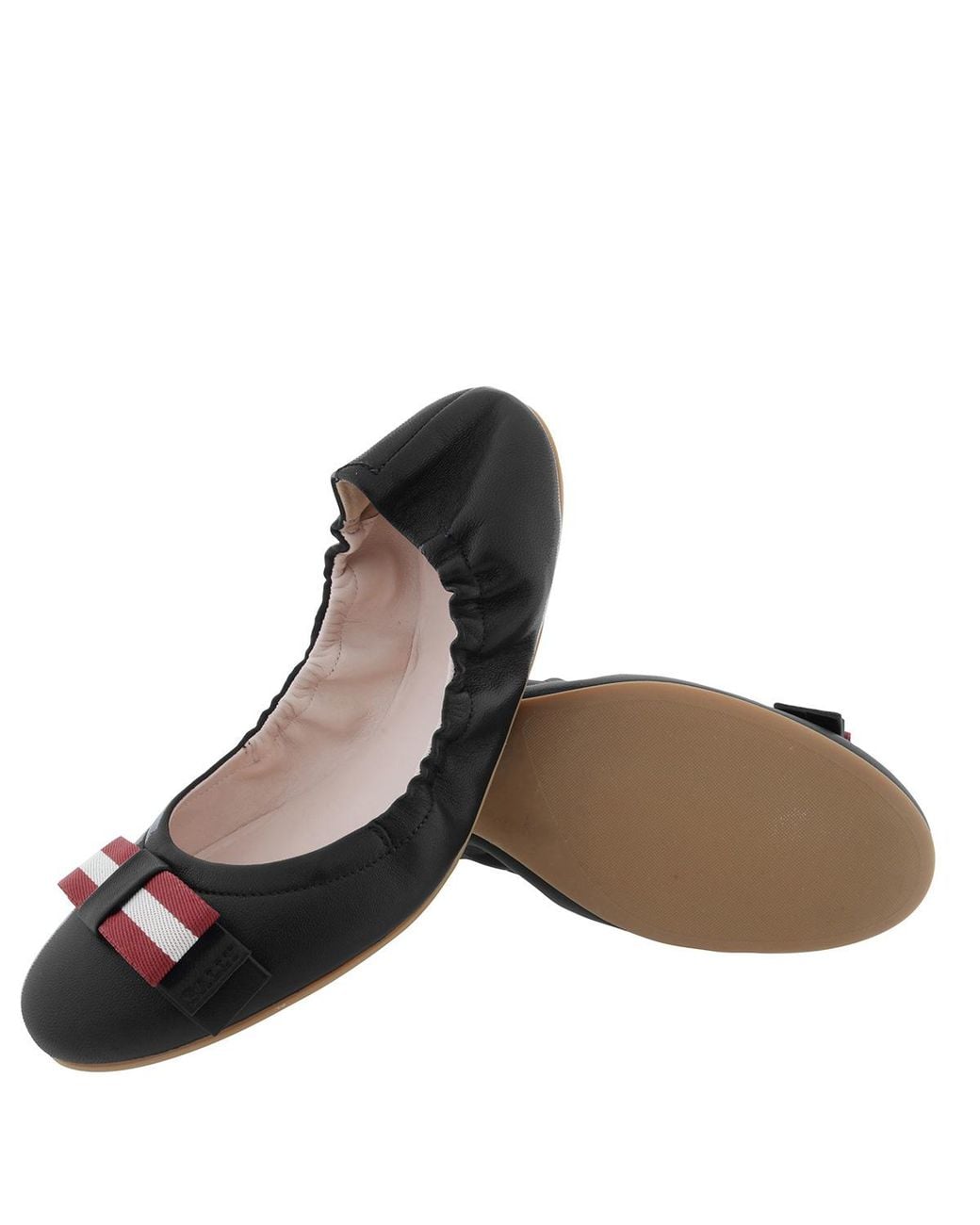 Bally Black Beata Leather Ballerina Flats, Brand Size 35. Us