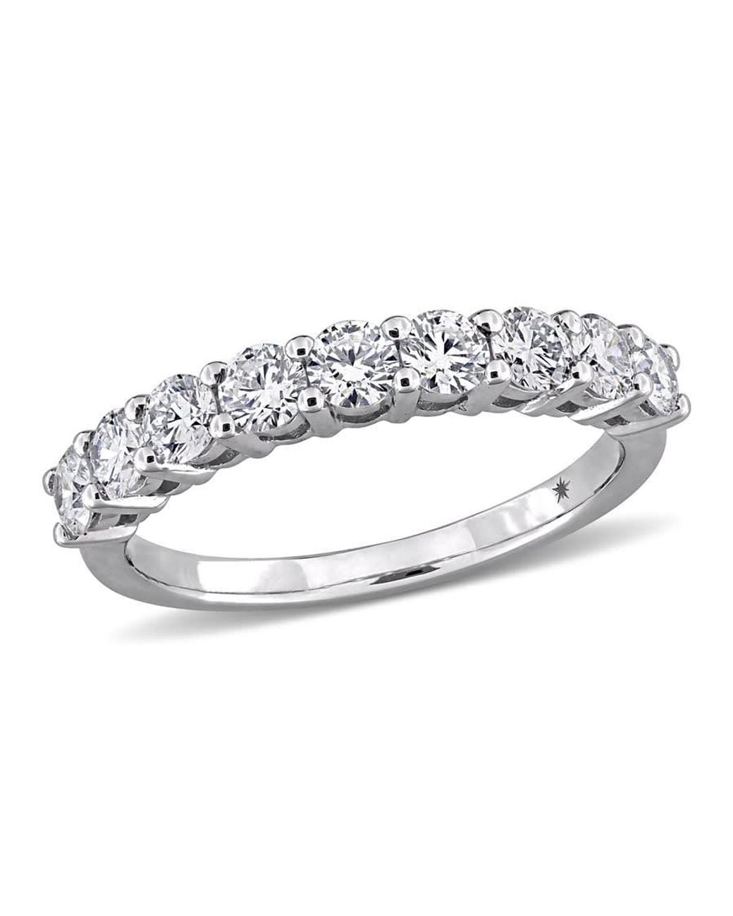 Created Forever Metallic 1Ct Tw Lab-Grown Diamond Semi-Eternity Anniversary Band for men