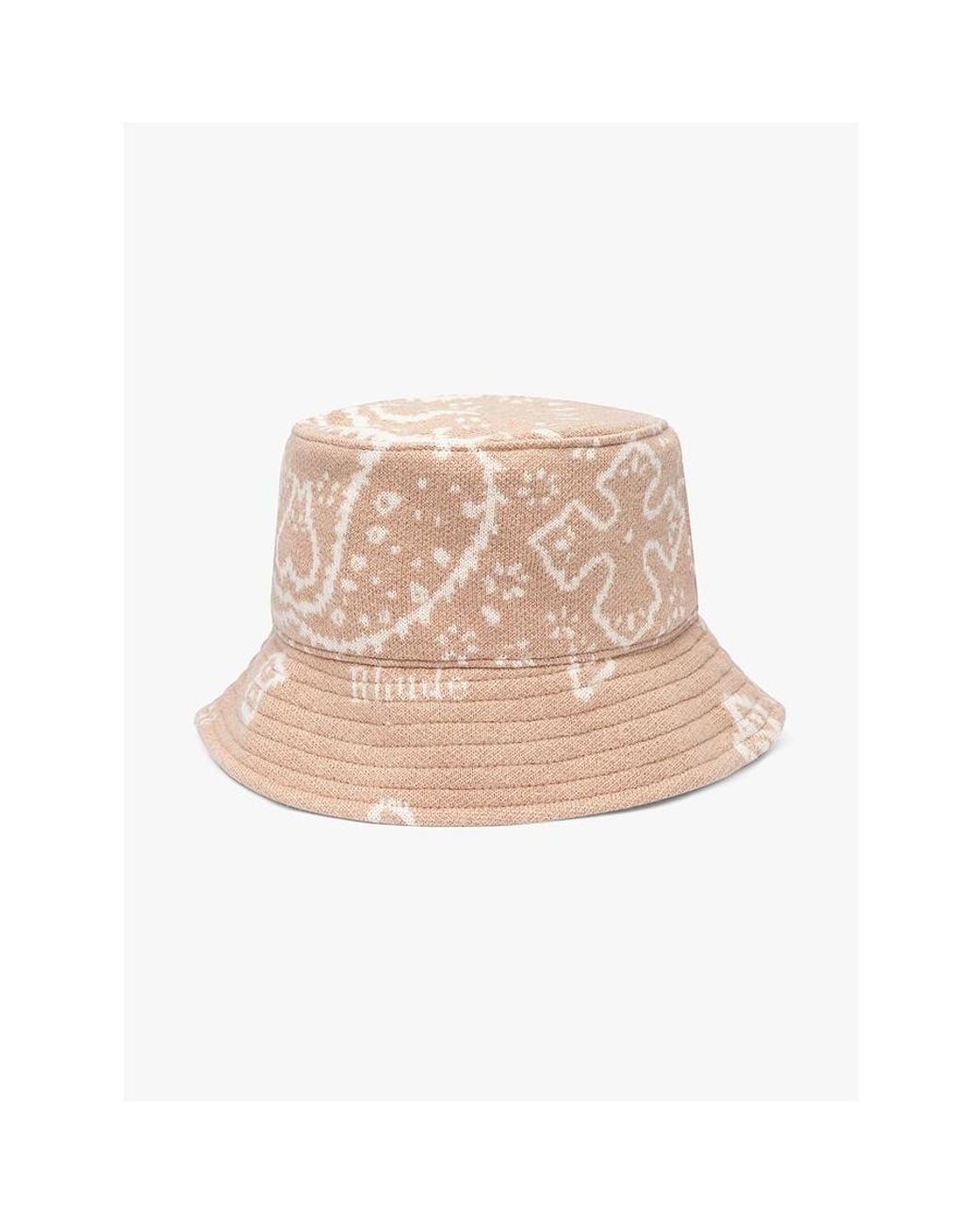 Rhude Natural Cashmere Knit Bucket Hat, One Size for men