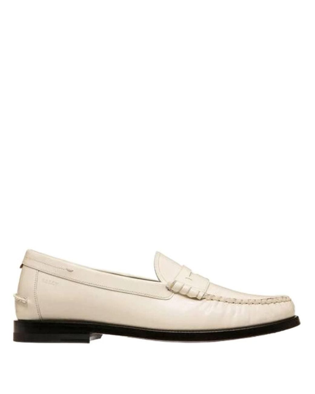 Bally Natural Cologny Coelo Leather Moccassins, Brand Size 36 Us