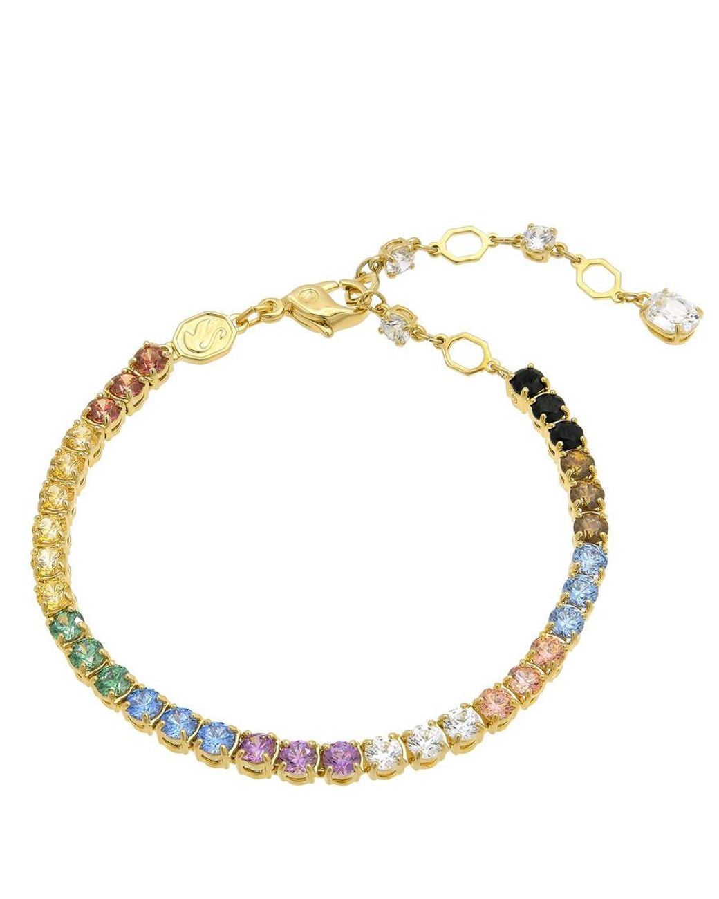 Swarovski Metallic Matrix Multicolored Tennis Bracelet
