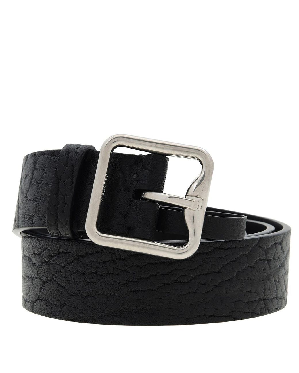 Burberry Black Leather B Buckle Belt for men