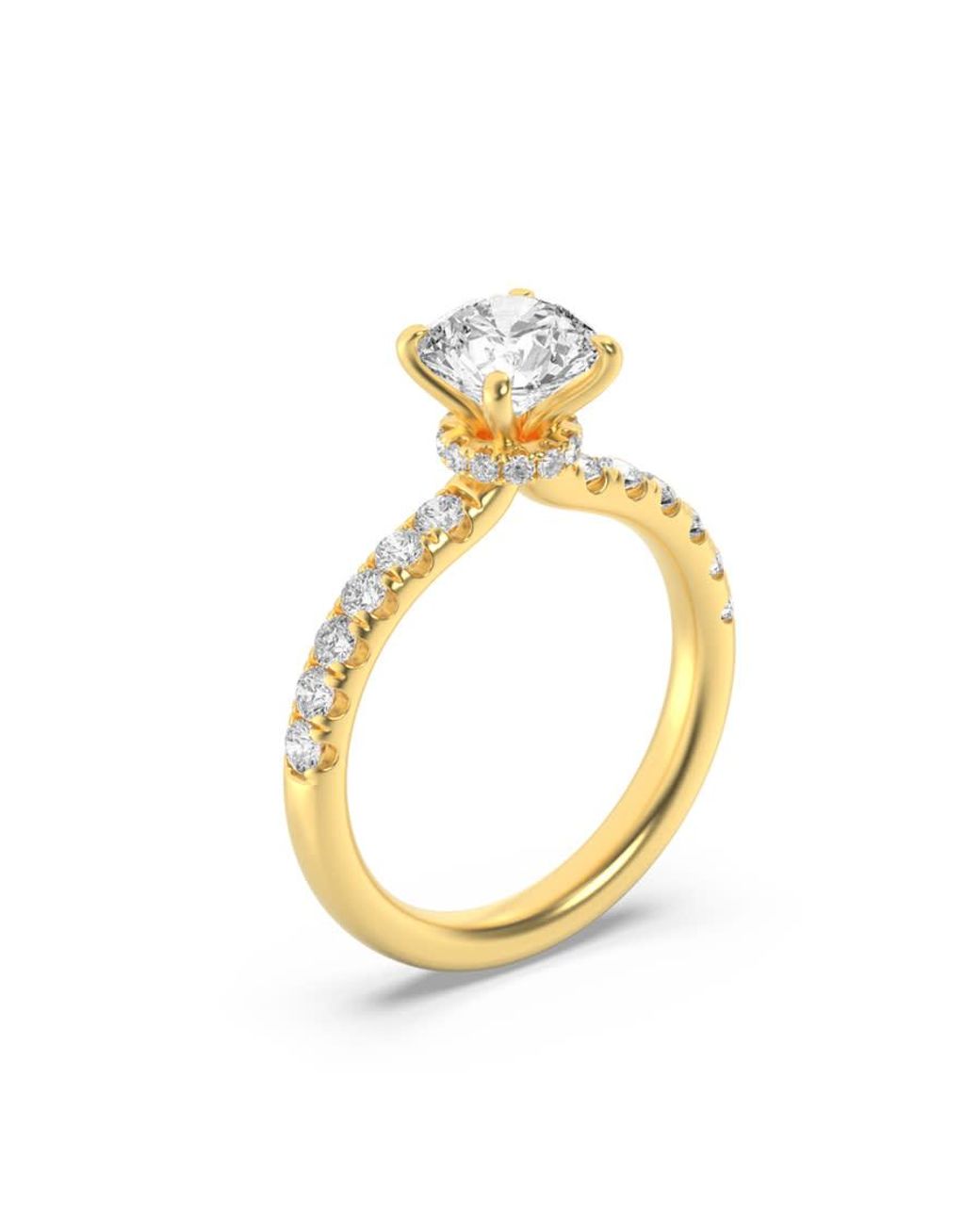Mure And Co Metallic 2Ctw Round Shaped Lab Grown Diamond (F/Vs) Hidden Halo Accented Ring for men