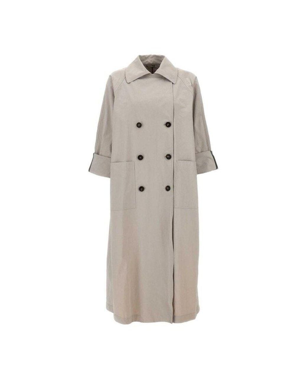 Brunello Cucinelli Natural Light Oversized Coat, Brand Size 46 (Us for men