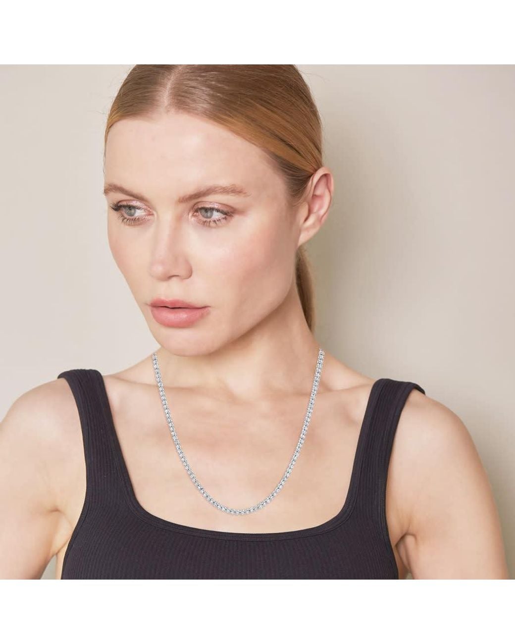 Brilliant Diamond Metallic 14Kt 4.00 Carat Lab Grown Diamond Necklace For for men