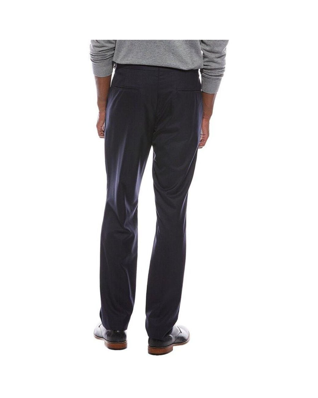 Brunello Cucinelli Blue Dark Wool Trousers, Brand Size 52 (Us for men