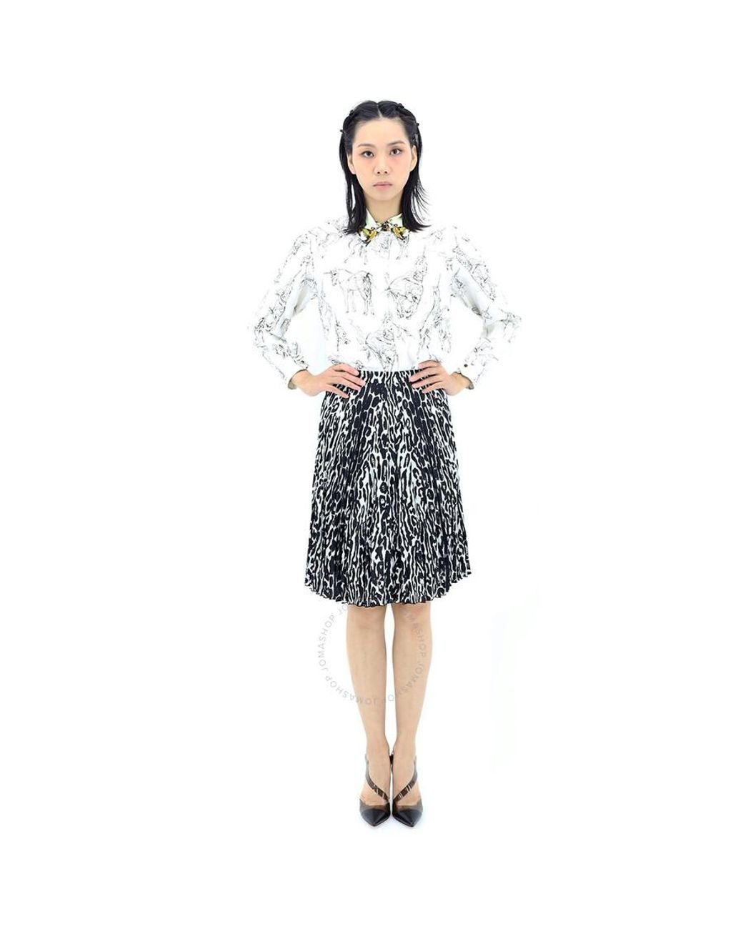 Burberry leopard shop skirt