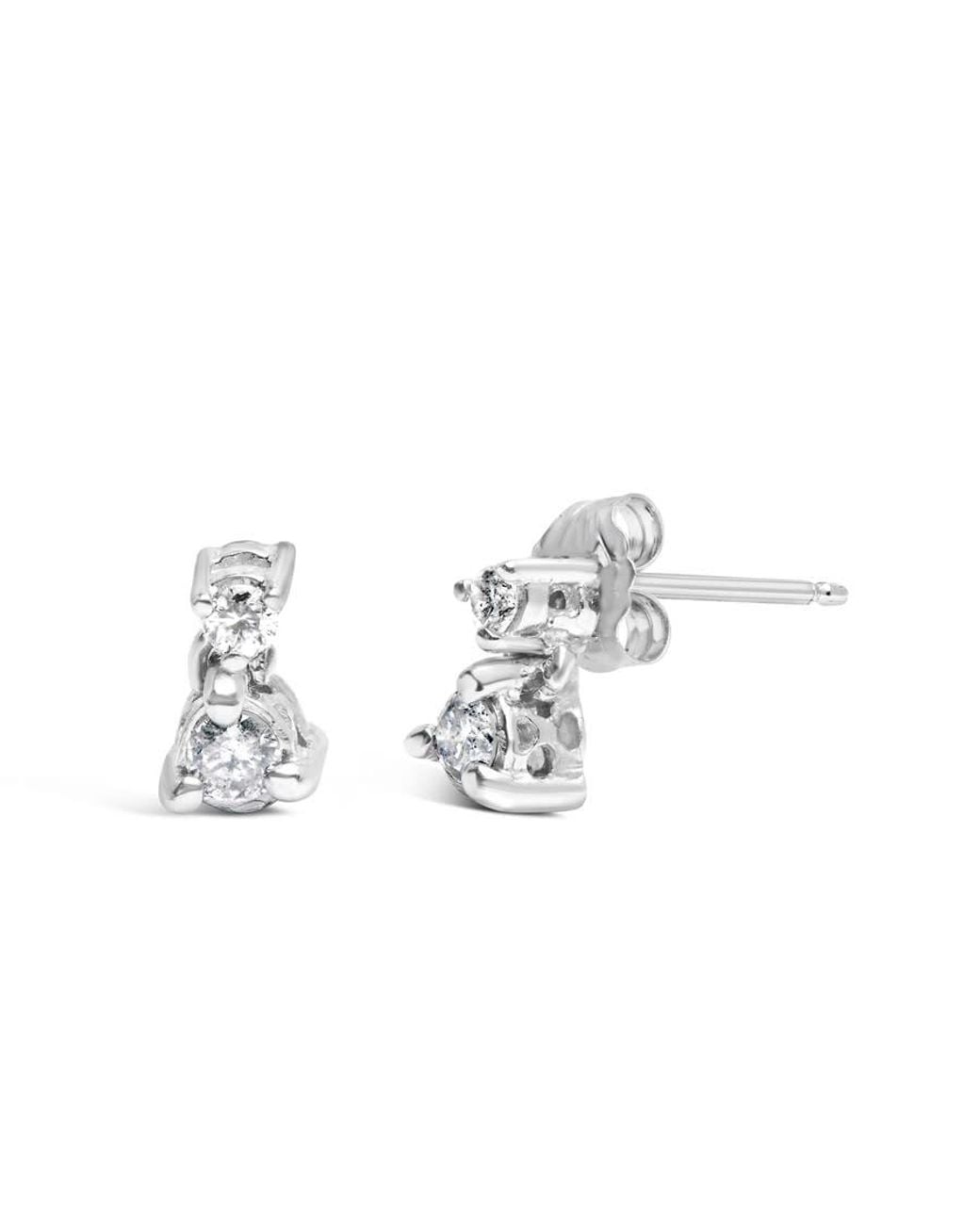 Haus of Brilliance Metallic 14K 1/4 Cttw Double Diamond Drop And Dangle Stud Earrings (H-I Color, Si1-Si2 Clarity) for men