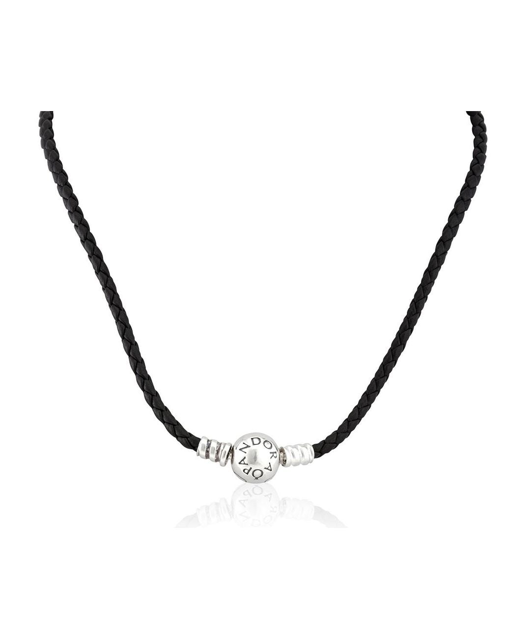 Pandora Black Double Leather Bracelet for men