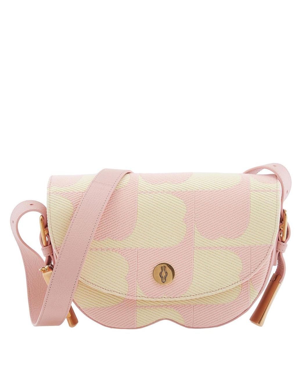 Burberry Pink Embroidered B Design Chess Satchel