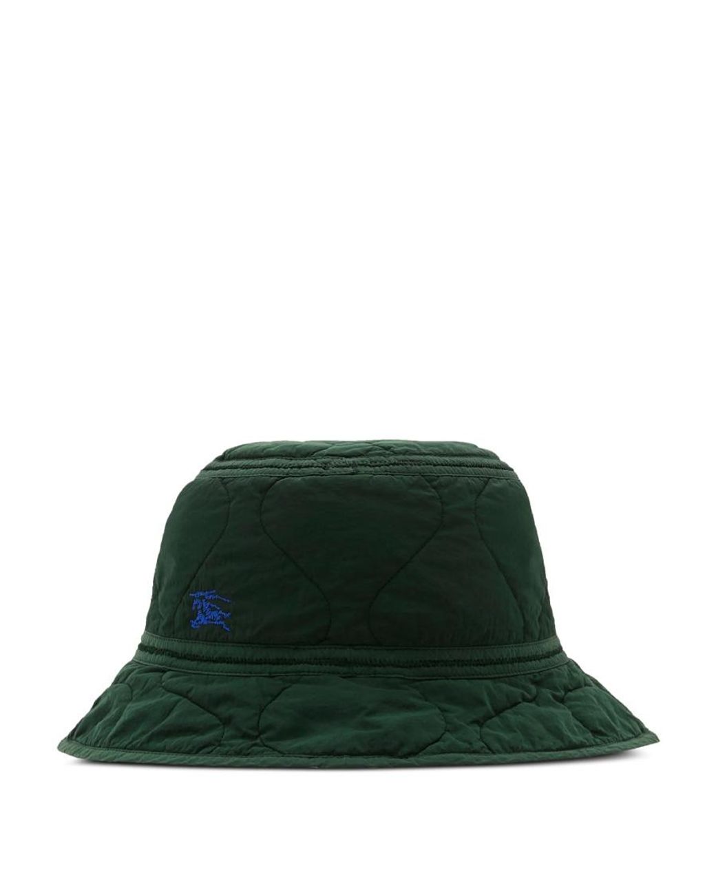 Burberry Green Crinkled Quilted Bucket Hat for men