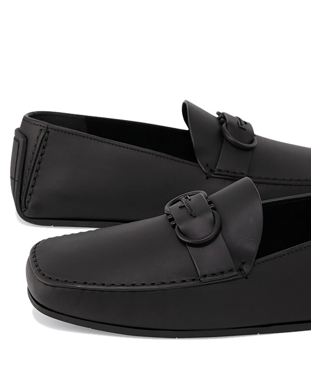 Ferragamo Black Salvatore Palinuro Gancini Ornament Driver, Brand Size 6 for men