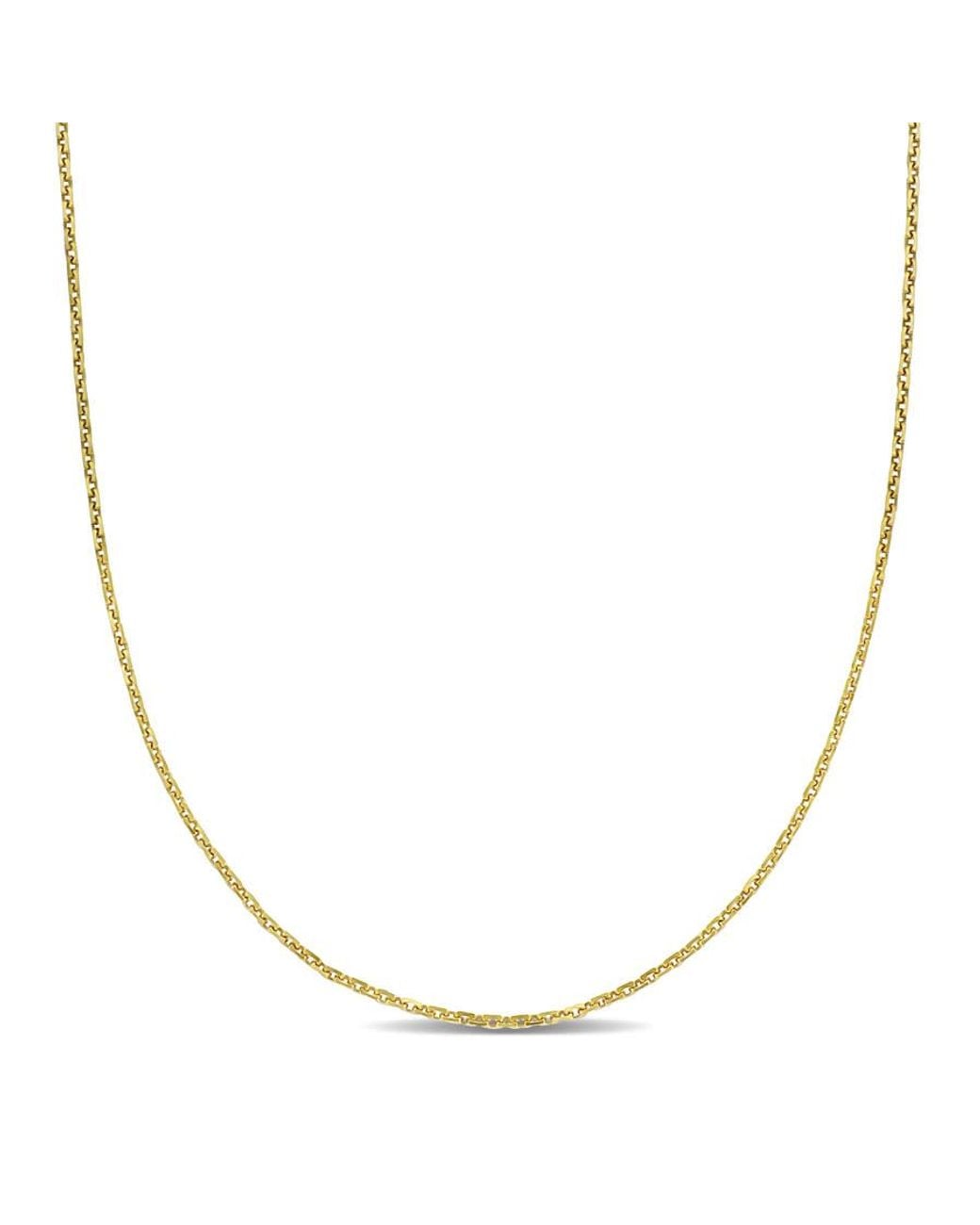 Amour Metallic 1.2Mm Diamond-Cut Cable Chain Necklace for men