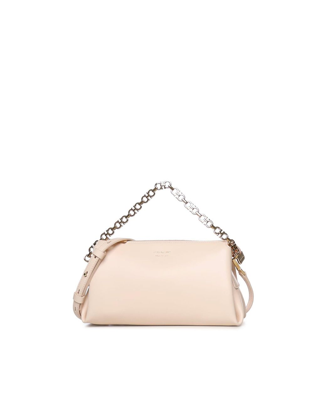 Ferragamo Natural Mini Leather Bag With Logo for men