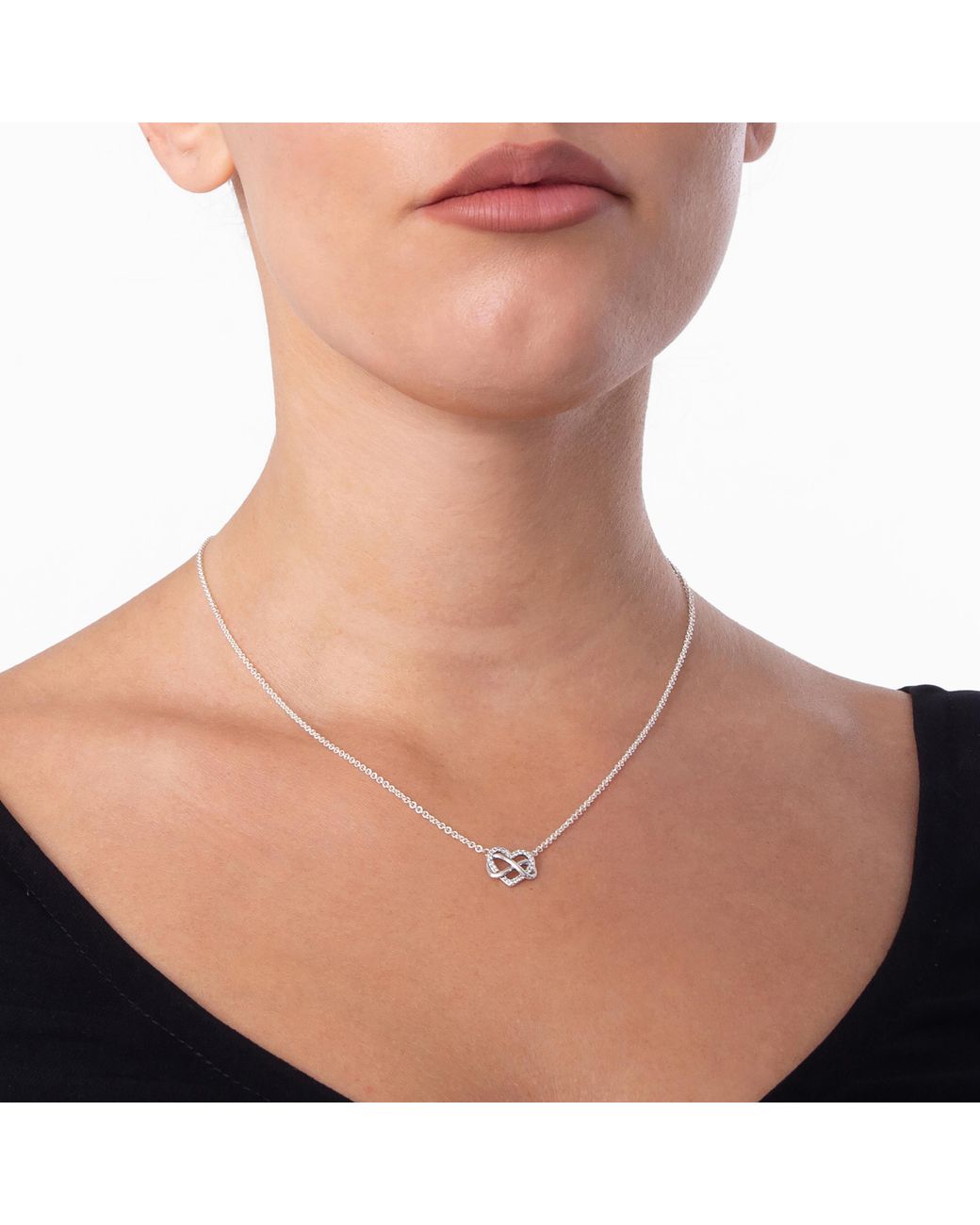 Pandora Metallic Infinity Heart Sterling Necklace for men