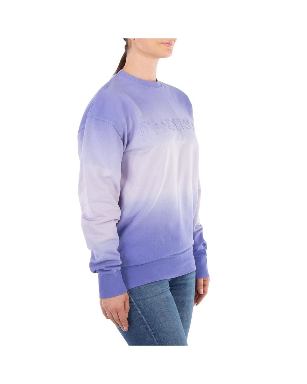 J.W. Anderson Purple Logo-Embroidered Crew Neck Sweatshirt for men