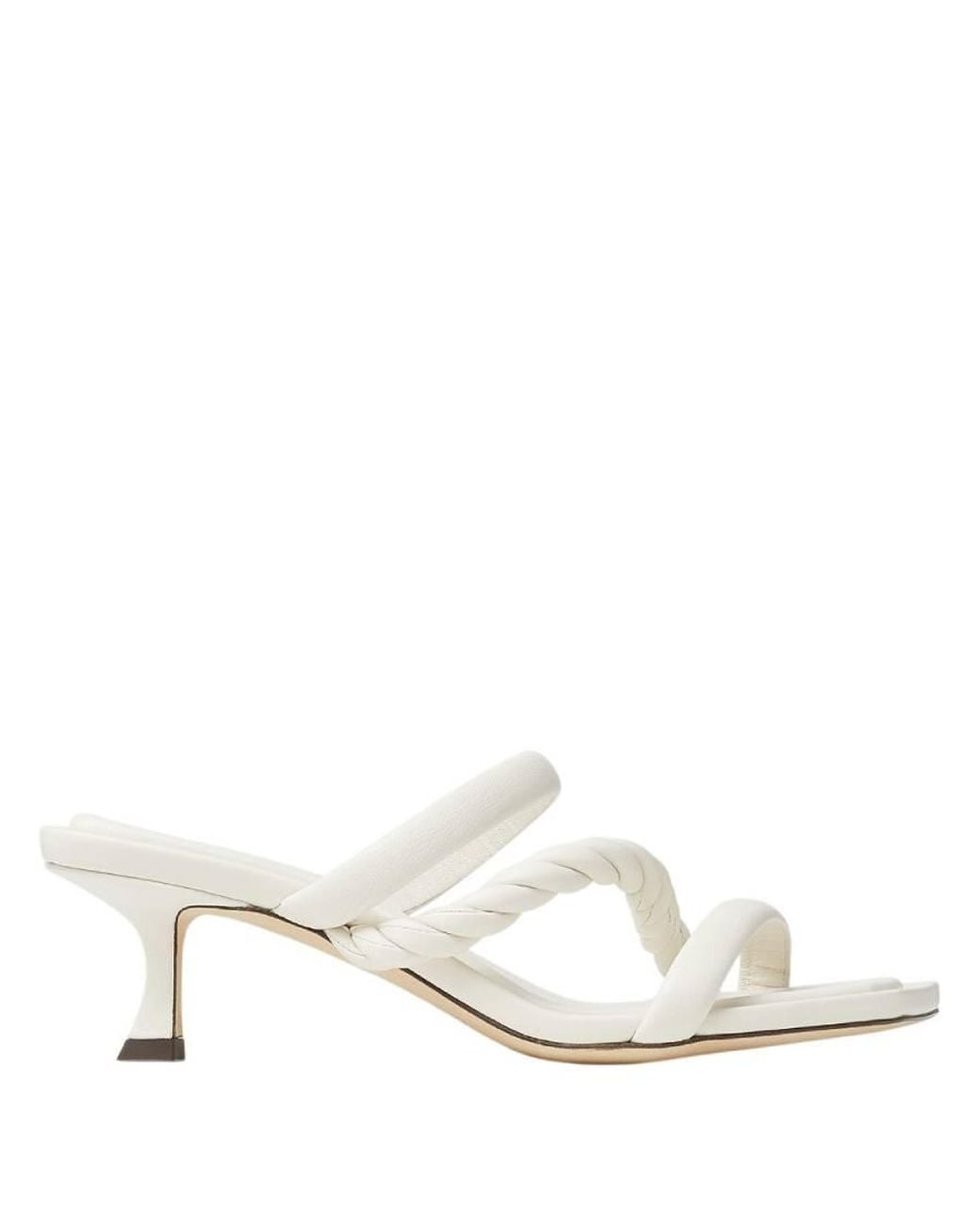 Jimmy Choo White Diosa 50 Nappa Leather Sandals, Brand Size 35.5 Us
