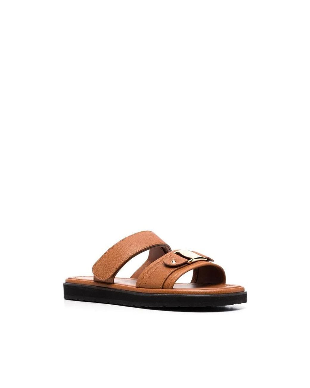Ferragamo Brown Vara Touch-Strap Sandals