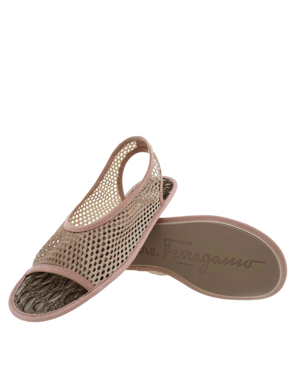 Ferragamo Multicolor Ferragamo Anio Mesh Slingback Sandals, Size 7 C