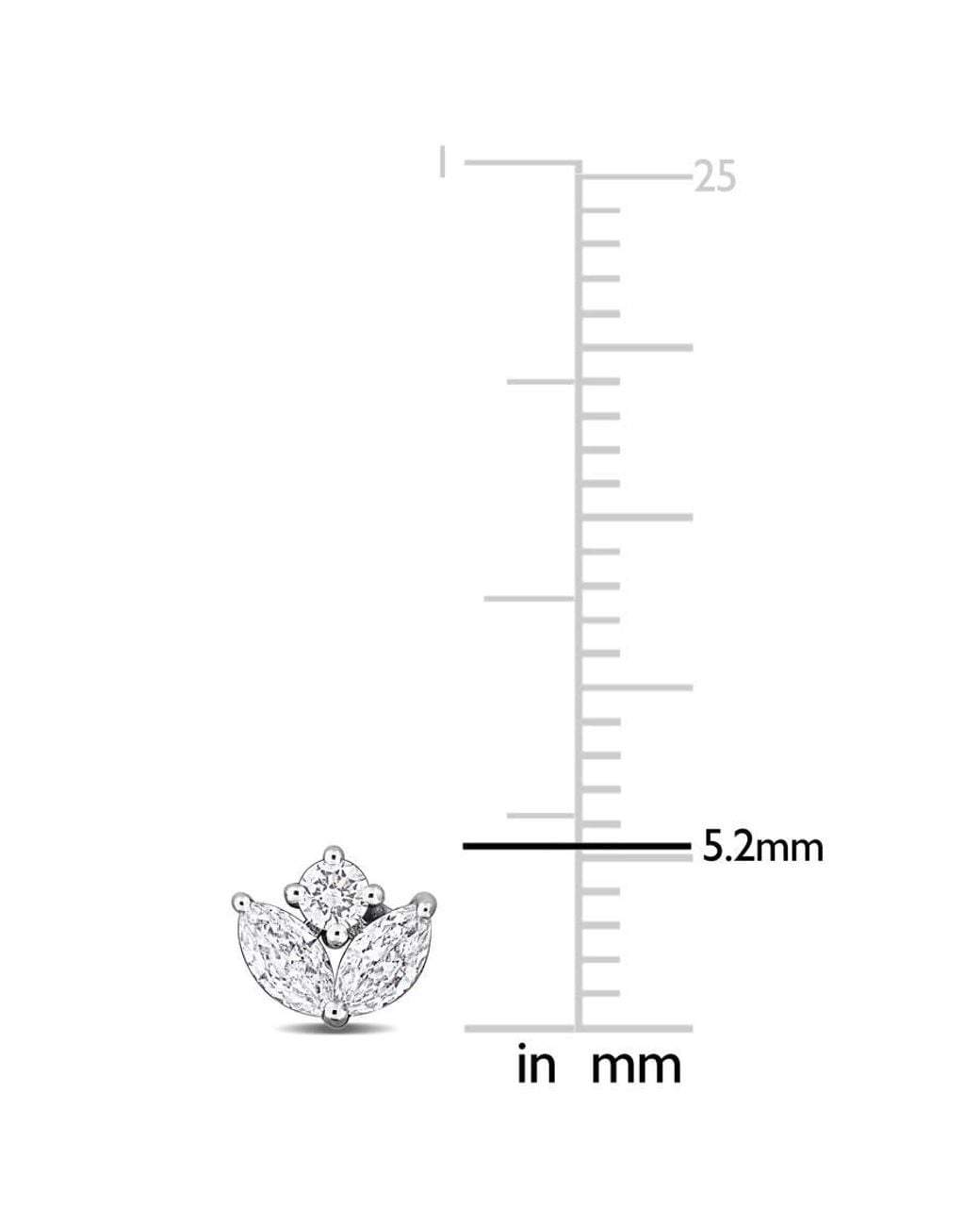 Created Forever Metallic 1/3Ct Tw Lab-Grown Diamond Floral Stud Earrings for men