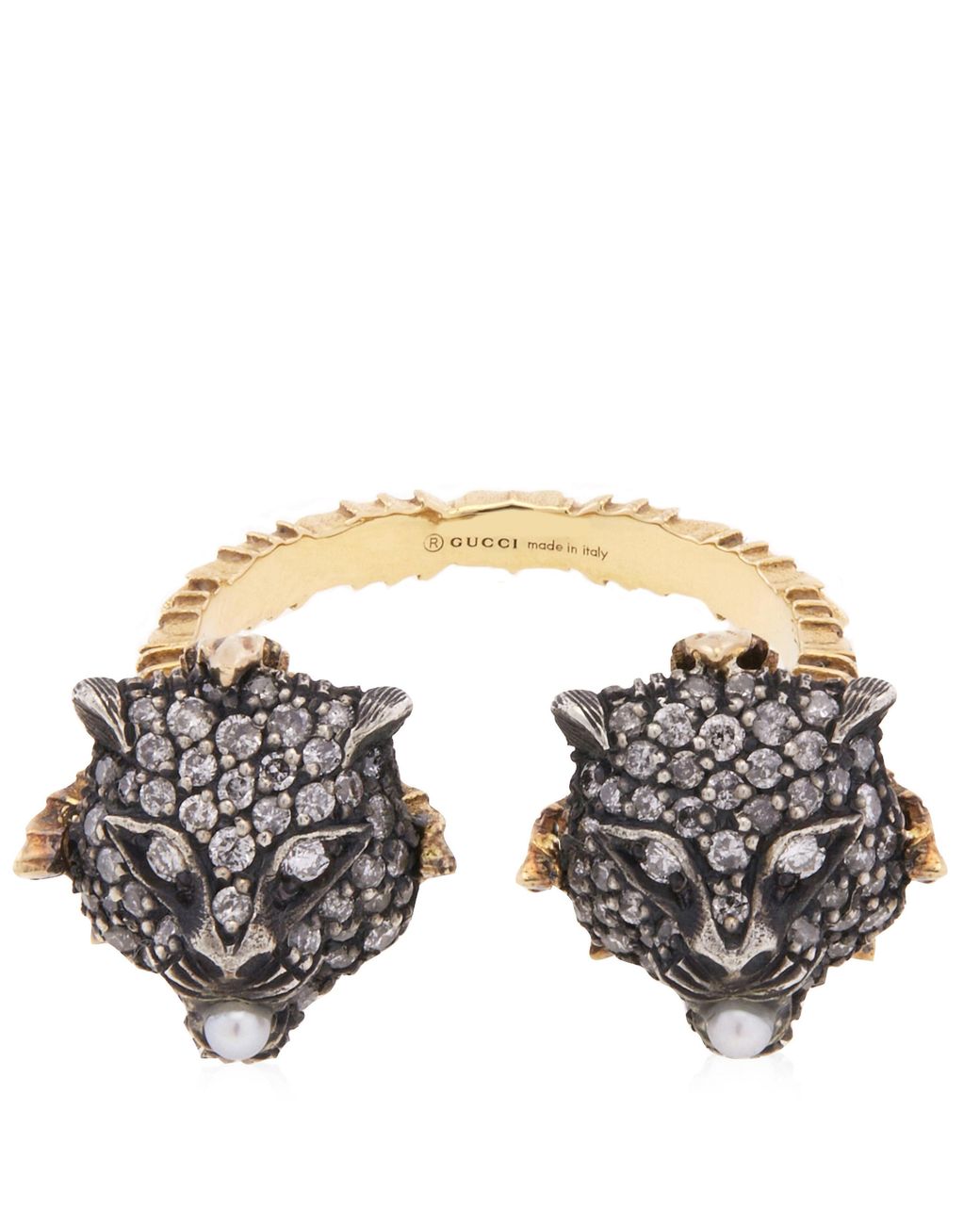 Gucci Metallic Le Marche Des Merveilles Ladies 18K 0.694 Ct Diamond Band Ring Ybc460834001014 for men