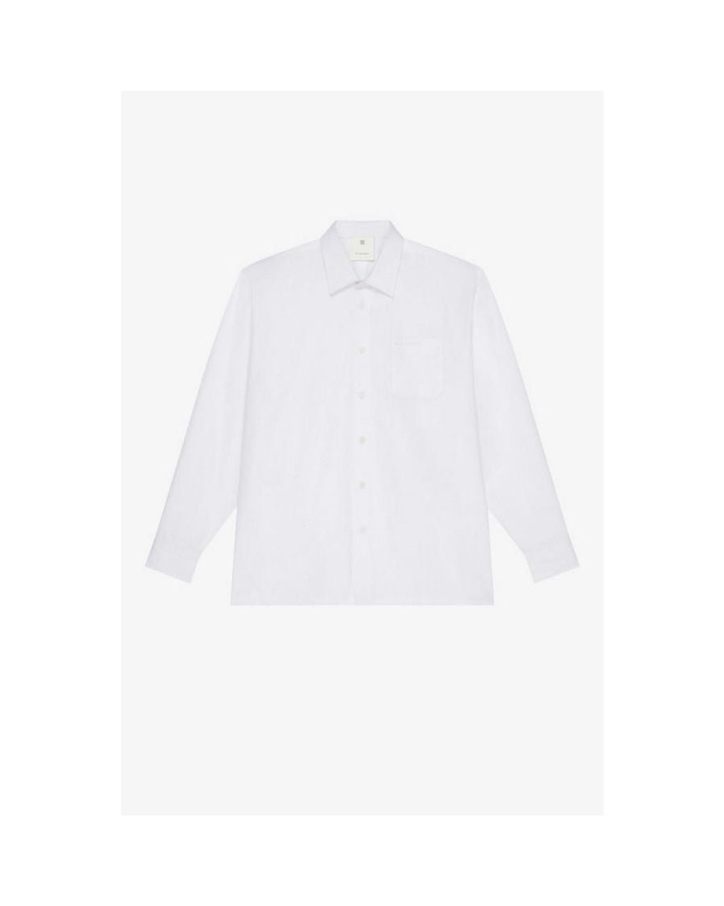 Givenchy White Long Sleeve Shirt With Pocket, Brand Size 40 (Us for men